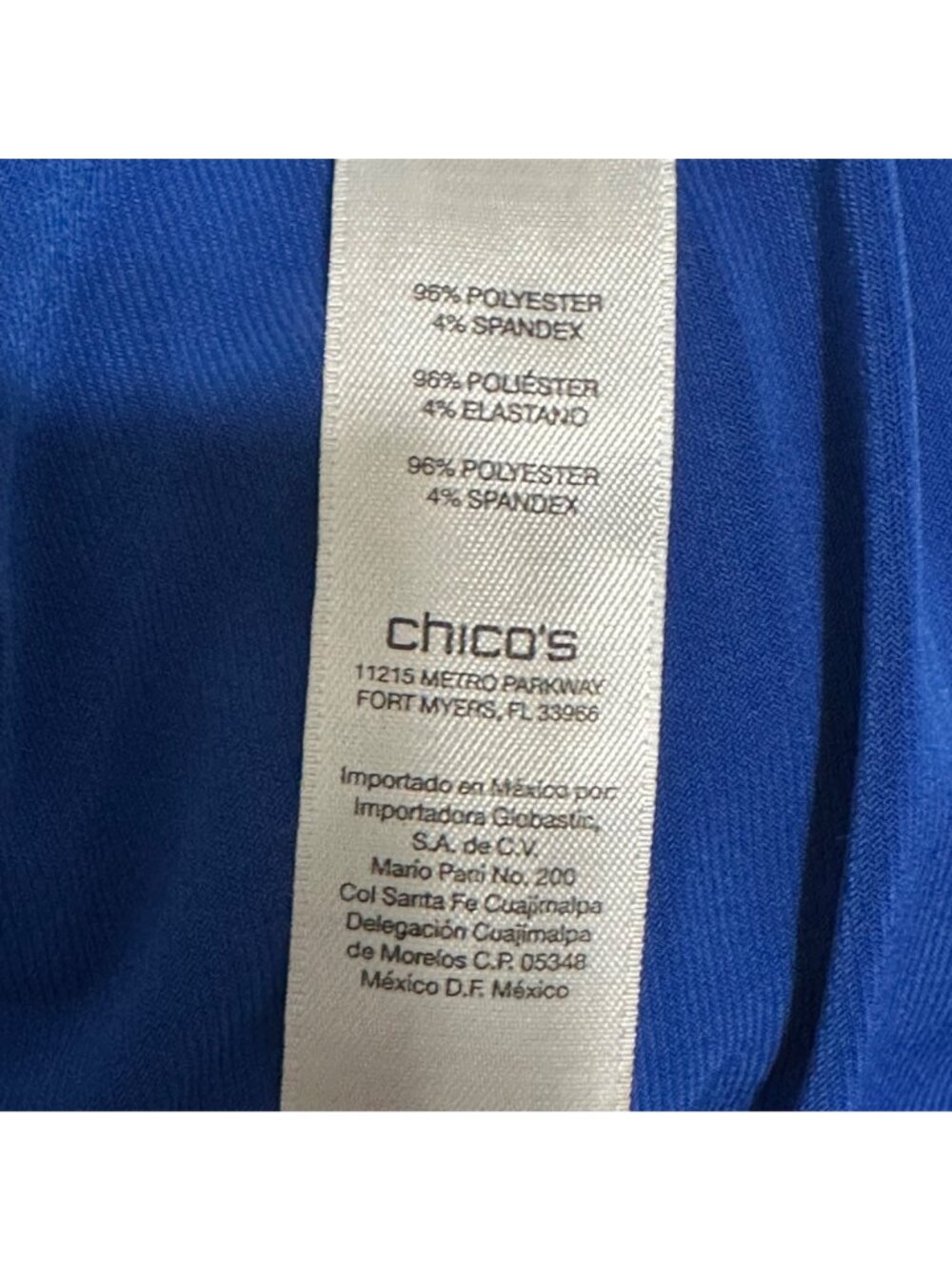 Chicos Womens Blue 3/4 Sleeve Button Detail Top Size 4 (XL) Minimalist Academia - Picture 5 of 9